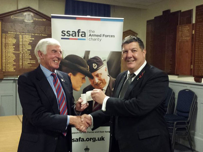 The Wessex Lodge of Fidelity Donation to SSAFA