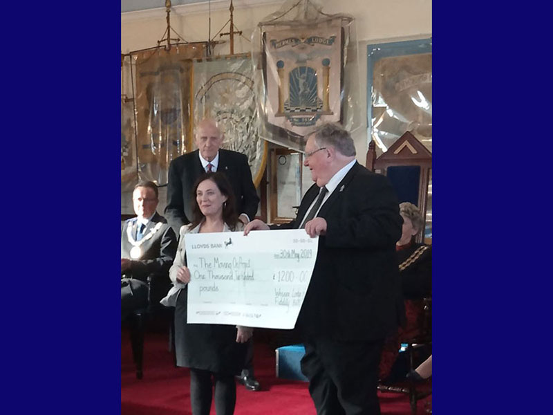 The Wessex Lodge of Fidelity Donation to the Moving On Project